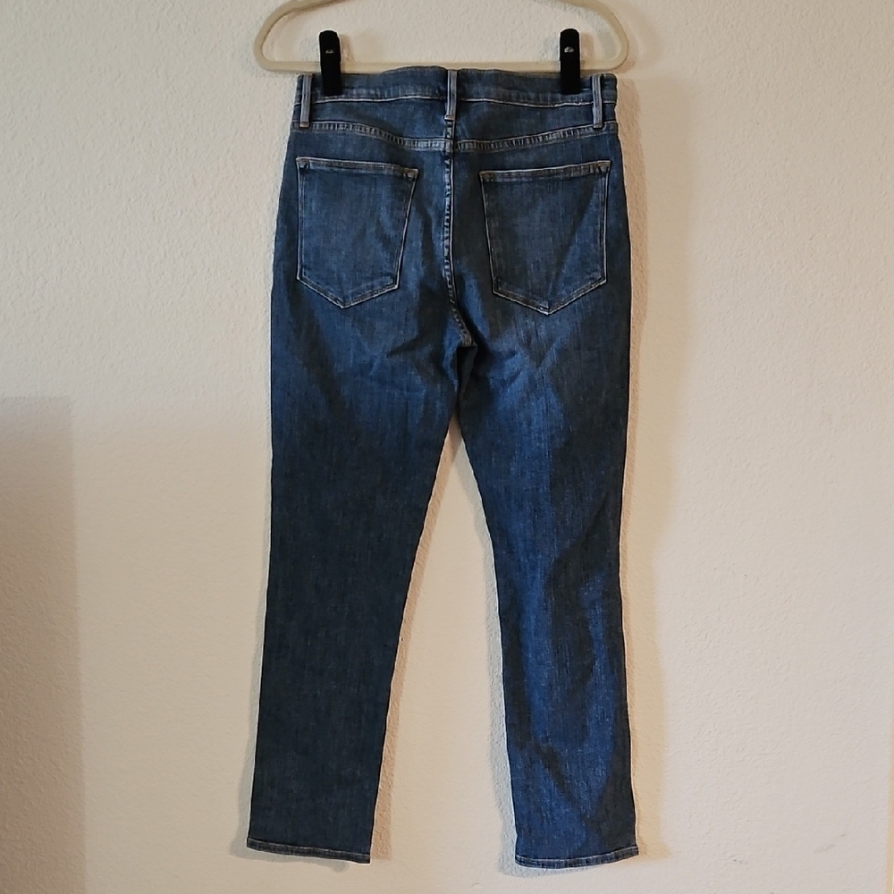 Frame Denim Blue Ankle Jeans with Distressed Detail - Picture 3 of 3